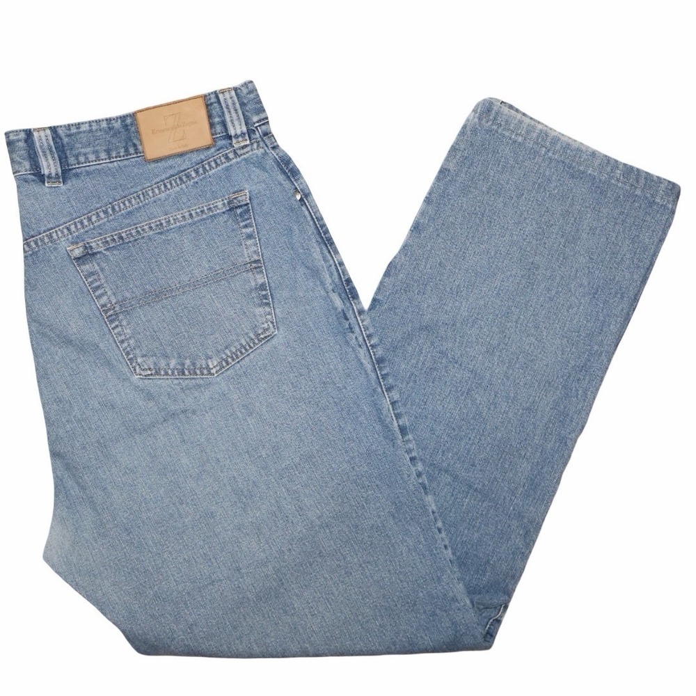 Ermenegildo Zegna‎ Vintage Light Wash Denim Jeans Size 40. Fits 39x33